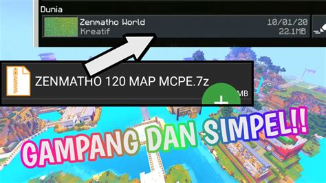 Cara Pasang Map Mcpe Simpel Banget Minecraft Tutorial Youtube