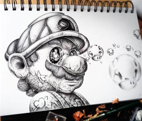 Super Mario Drawing Pic Drawing Skill