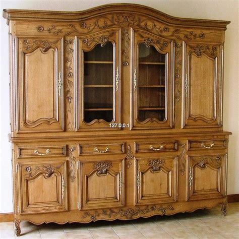 Vaisselier en bois massif - Buffet 2 corps chapeau de ...