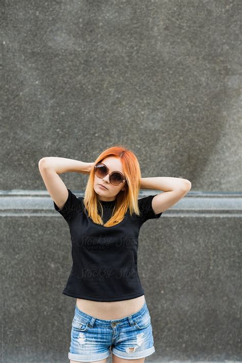Cool Young Woman With Red Hair Del Colaborador De Stocksy Alexey