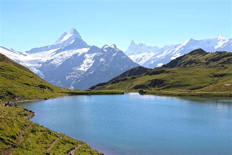 Hd Wallpaper Grindelwald Switzerland Mountain Lake Scenics