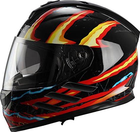 Glx Street Bike Motorcycle Full Face Helmet Dual Visor Dot Approved