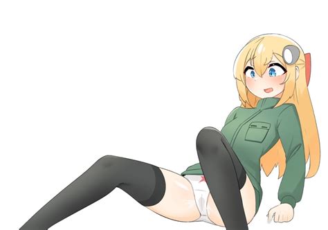 rule 34 after masturbation black thighhighs blonde hair blue eyes daebom green jacket panties