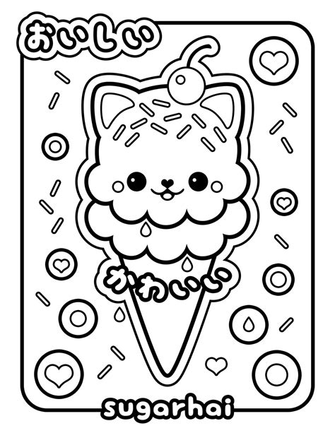 ice cream cat coloring page  kids coloring pages cupcake coloring pages