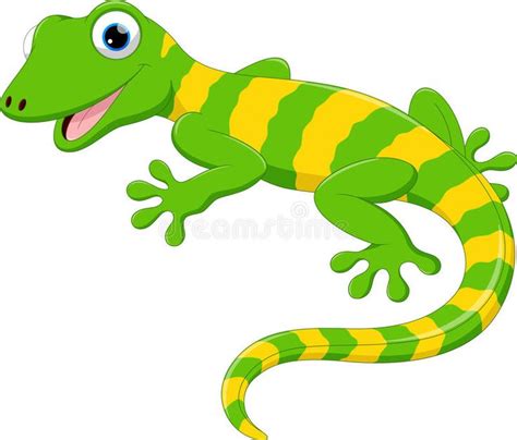 Cute Lizard Cartoon Vector Illustration Lizard Cartoon Cute Lizard