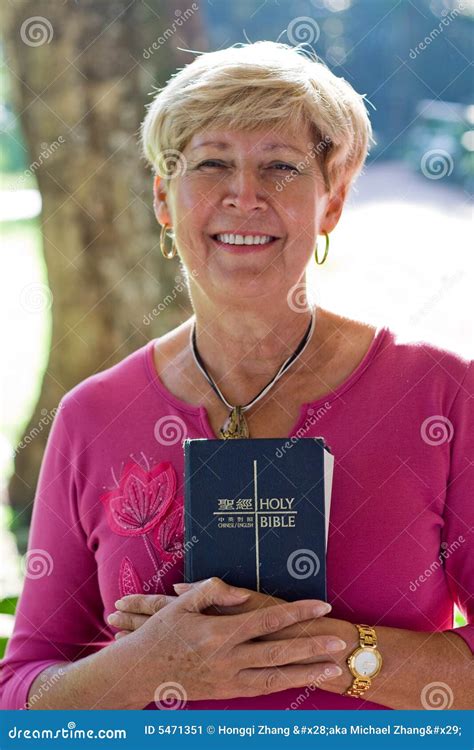 Mature Woman And Bible Stock Image Image Of Caucasian 5471351