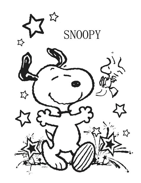 Snoopy And Woodstock Coloring Pages At Free