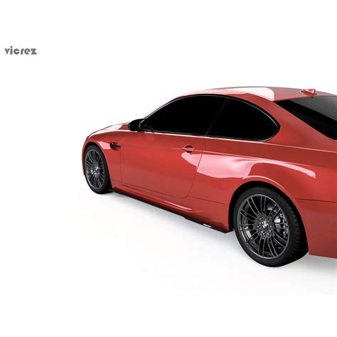 86.6'' side skirts & rear bumper lip splitter canard black for bmw e90 e92 e93 (fits: Vicrez BMW 2007-2013 3-Series E90 E92 E93 M3 335i Side Skirt Splitter vz100935