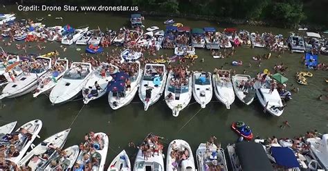 Drone Video Captures Lake Minnetonka Party Boat Scene