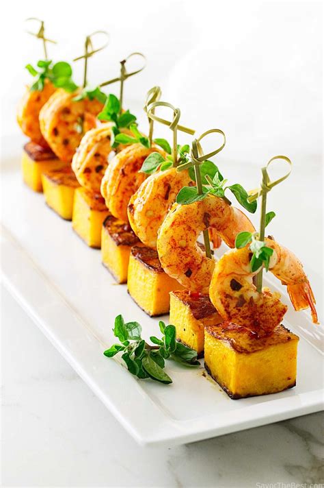 Garlic Shrimp And Butternut Party Bites Recipe Yummy Shrimp Recipes Canapes Recipes Food