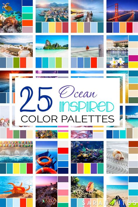 25 Ocean Inspired Color Palettes In 2020 Ocean Inspiration Ocean