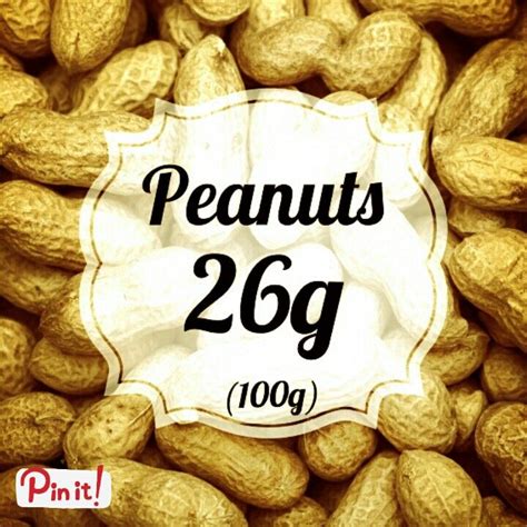 100g of peanuts contain 26g of protein. | Peanut, Food, Protein
