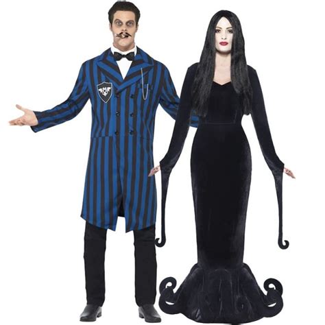 Costume Di Coppia Gomez E Morticia Addams Per Adulti
