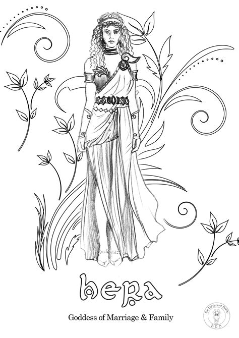 Printable Greek Gods And Goddesses Coloring Pages