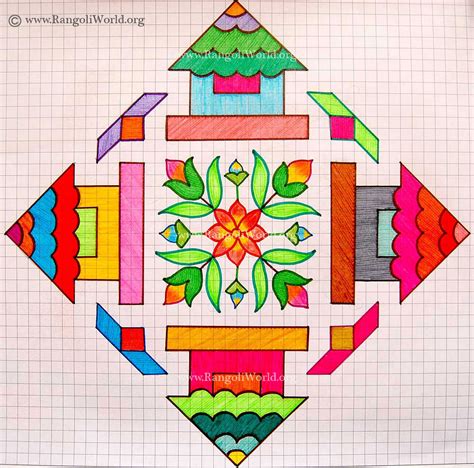 The significance of the pongal pulli kolam in the diverse regions of india, new kolams are created in the ceremonial aspect of sacrifice, gratitude, and beauty. Pulli Kolam Pongal Special : pongal-pulli-kolam8.jpg (565×630) | Rangoli designs ... - » home ...
