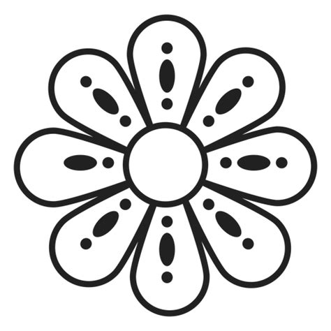 Download Flower dotted outline icon - Transparent PNG & SVG vector file