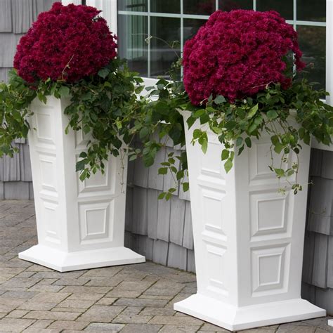 Our square planters, available in a variety of styles, materials and colours are popular all year round and can be used outside and even inside your home. Good Ideas Savannah Tall Square Resin Planter - Planters ...