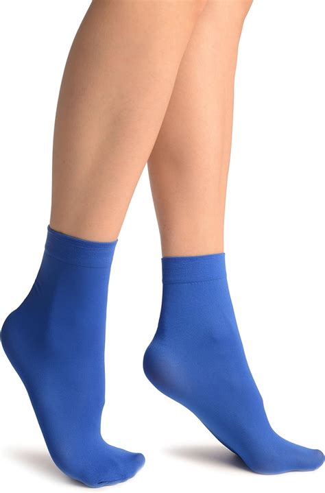 Royal Blue Plain Ankle High Socks Socks At Amazon Womens Clothing Store