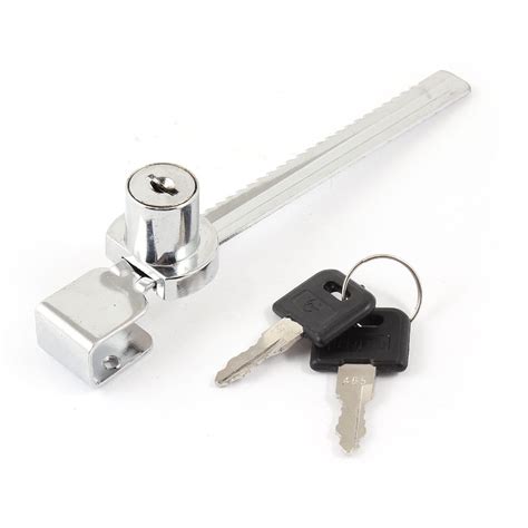 Sliding Cabinet Door Lock With Keys 12mm Glass Replacement Metal Silver