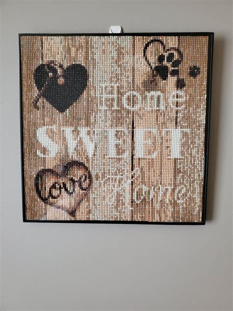 Finished Diamond Painting Home Sweet Home Etsy