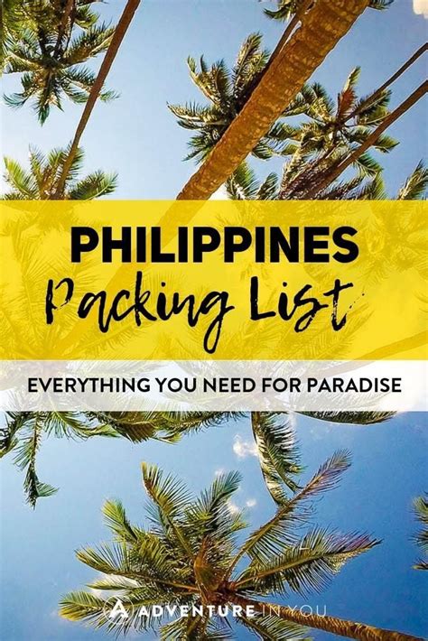 The Perfect Philippines Packing List For Enjoying Paradise Philippines Travel Asia Travel
