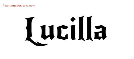 Gothic Name Tattoo Designs Lucilla Free Graphic Free Name Designs