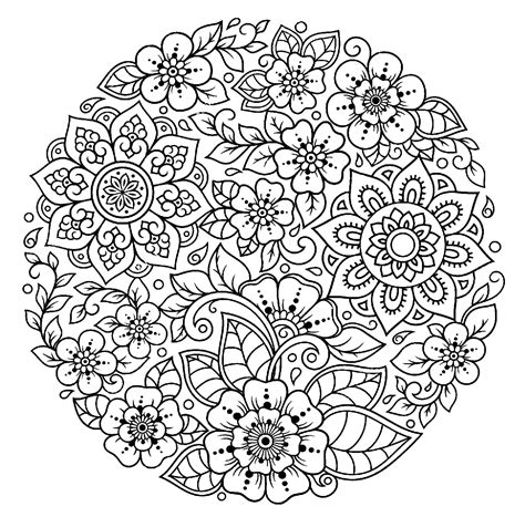 Dibujos De Mandalas Flores Para Colorear Wonder