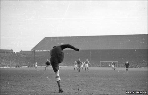 All statistics are with charts. 1945: Dynamo Moscow keeper Khomich kicks the ball in their ...