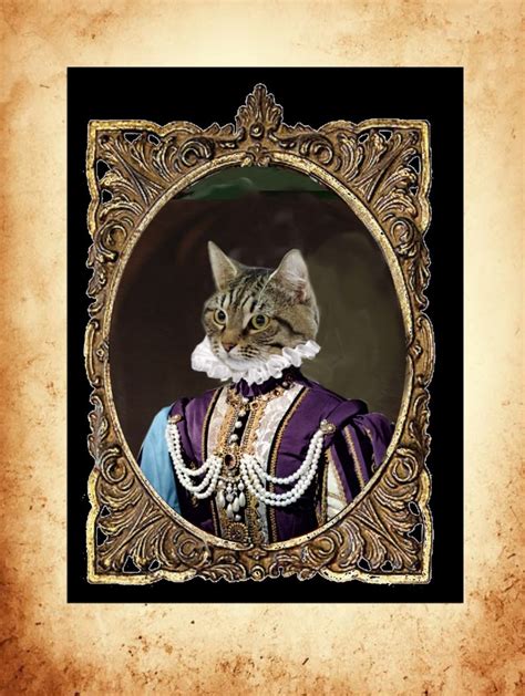 Tout Savoir Sur La Princesse De Cleves - Portrait de chat personnalisable la princesse de Clèves | Etsy