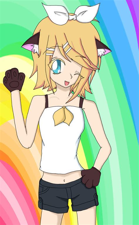 Neko Rin Kagamine By Xxshinyystrawberryxx On Deviantart