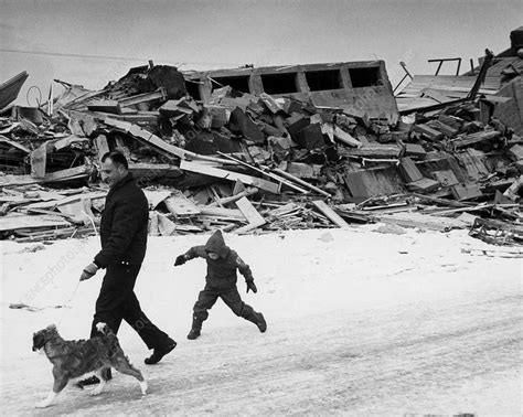 Earthquake Damage Alaska 1964 Stock Image C0049236 Science