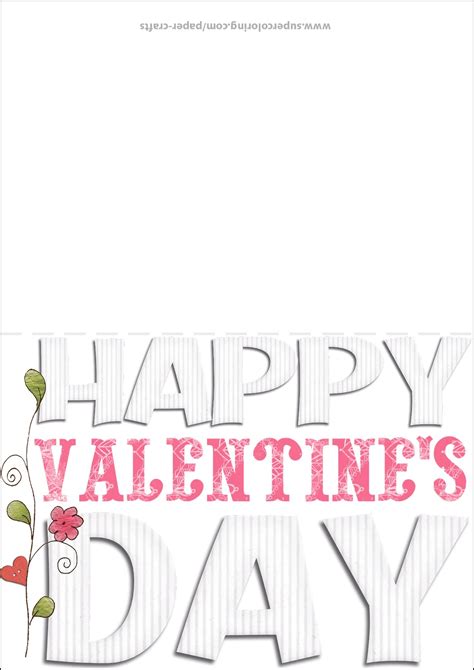I now owe you a valentine's day card every year. Happy Valentine's Day Card Template | Free Printable Papercraft Templates