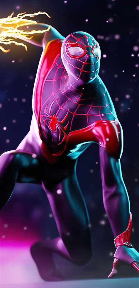1080x2244 Miles Morales Spider Man Fire Hand 1080x2244 Resolution
