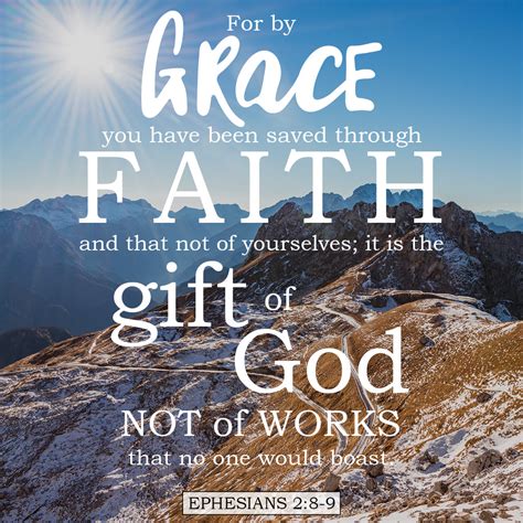 Inspirational Verse of the Day - Saved Through Faith - Bible Verses To Go