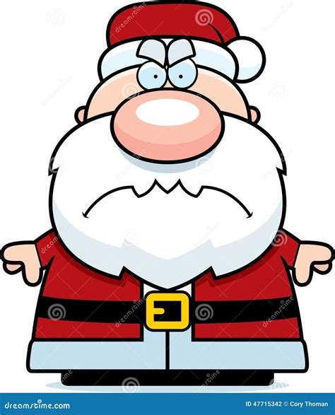 Angry Cartoon Santa Claus Stock Vector Illustration Of Cartoon 47715342