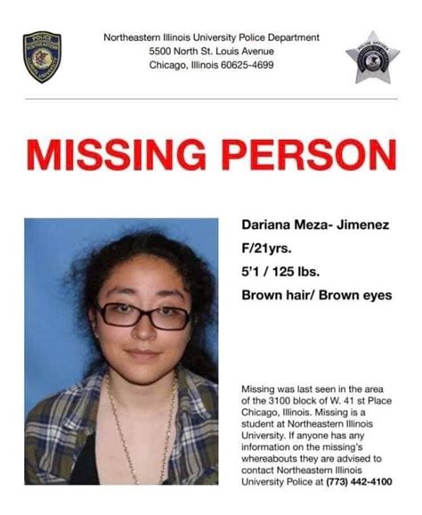 missingperson northeastern illinois university brown hair brown eyes missing persons