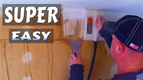 Ceiling mounted wall paper is the worst. Remove Old Wallpaper from Drywall Super Easy With Steamer ...