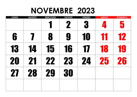 Calendario Di Novembre 2024