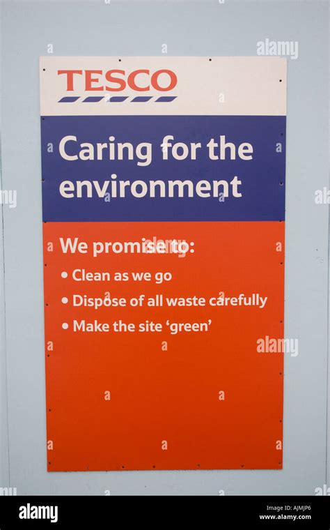 Tesco Poster Claiming Supermarket Is Caring For The Environment
