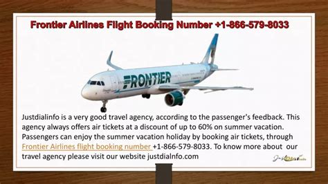 Ppt Frontier Airlines Flight Booking Number 1 866 579 8033 Powerpoint