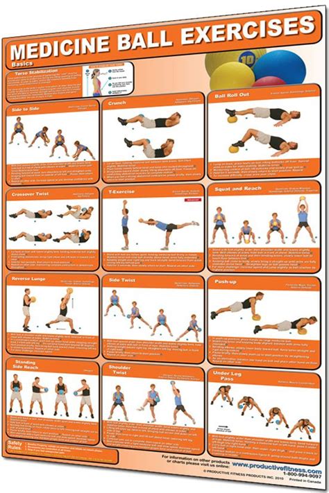 Exercise Poster Charts That You Can Order Chart Medicine Ball