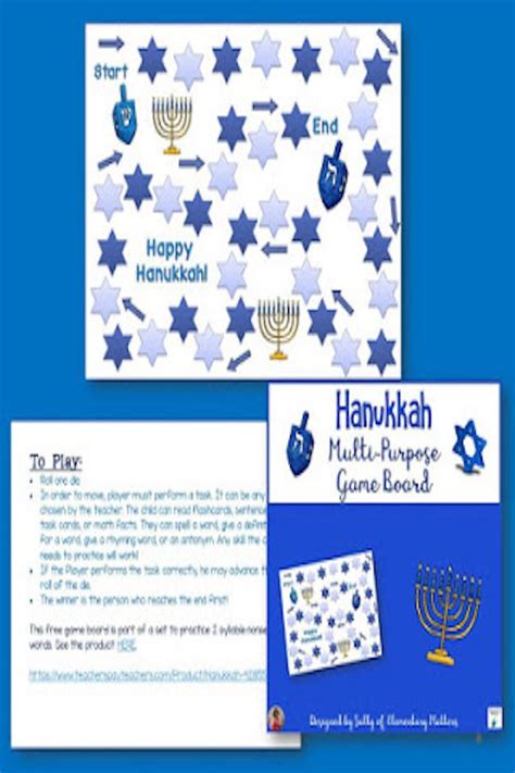 Hanukkah Game Board Freebie Classroom Freebies Classroom Freebies