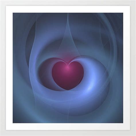 Take Care Of My Heart Fractal Art Print By Charmarose Fractals