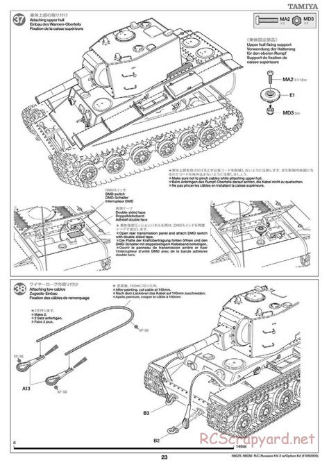tamiya 56029 56030 manual russian heavy tank kv 2 gigant 1 16 scale rcscrapyard
