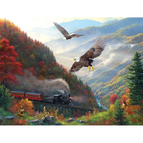 Puzzle 500 Piese Sunsout Great Smoky Mountain Railroad Mark Keathley