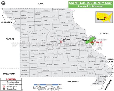 City Of St Louis County Map Missouri