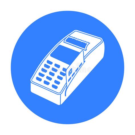 Ecommerce filled outline icons pictogram symbol stock. POS Terminal Icon In Black Style Isolated On White ...