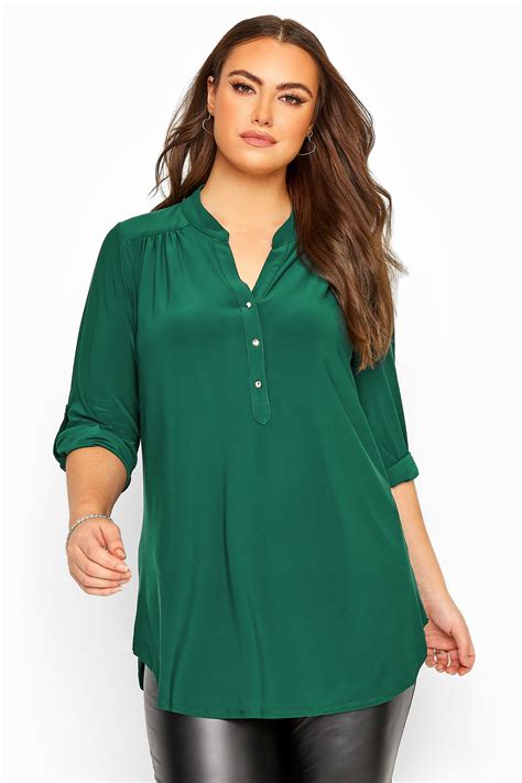Green Pleated Chiffon Blouse Yours Clothing