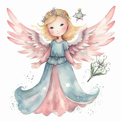 Midjourney Prompt Whimsical Christmas Angel Clip Art Prompt Library
