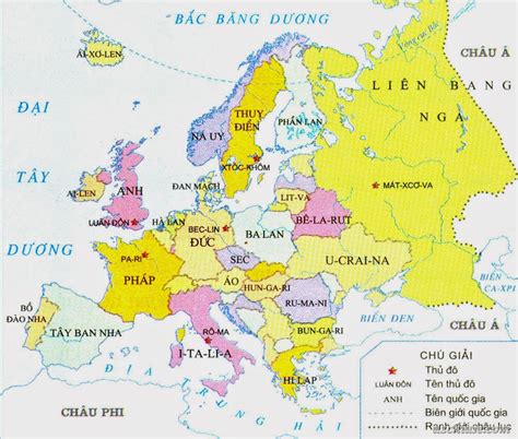 Bản đồ Châu Âu Tìm Hiểu Vị Trí địa Lý Qua Bản đồ Các Nước Châu Âu Kiến Thức Cho Người Lao